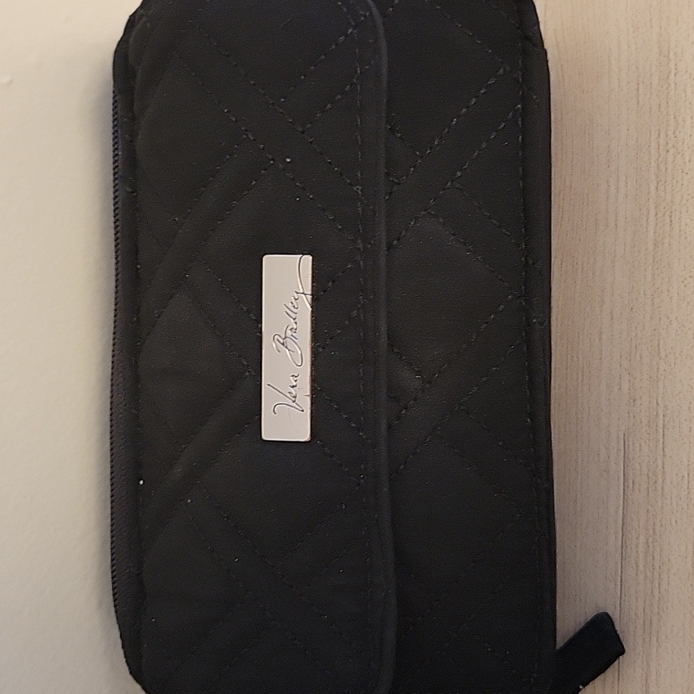 Vera Bradley black quilted cotton wallet/ All-in-One Crossbody